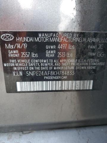 Photo 12 VIN: 5NPE24AF8KH784833 - HYUNDAI SONATA SE 