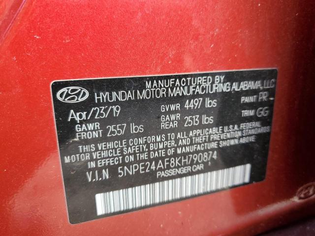 Photo 11 VIN: 5NPE24AF8KH790874 - HYUNDAI SONATA 