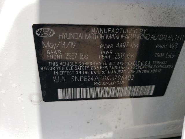 Photo 12 VIN: 5NPE24AF8KH796402 - HYUNDAI SONATA 