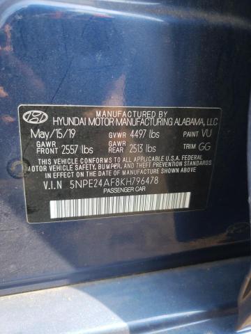 Photo 11 VIN: 5NPE24AF8KH796478 - HYUNDAI SONATA 