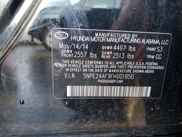 Photo 11 VIN: 5NPE24AF9FH001850 - HYUNDAI SONATA SE 