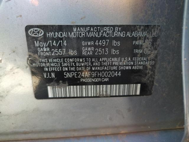 Photo 9 VIN: 5NPE24AF9FH002044 - HYUNDAI SONATA SE 