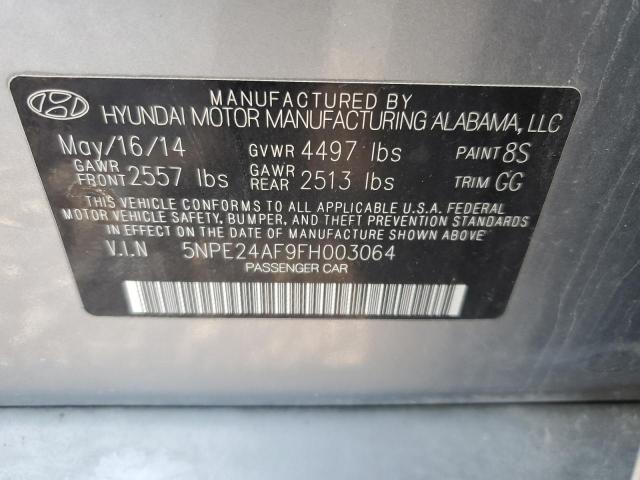 Photo 12 VIN: 5NPE24AF9FH003064 - HYUNDAI SONATA SE 