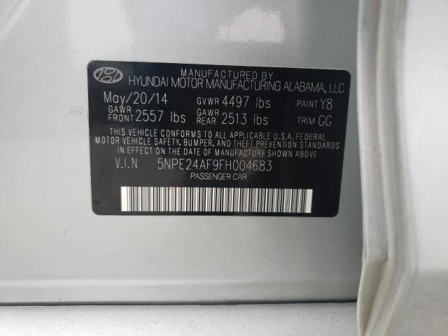 Photo 9 VIN: 5NPE24AF9FH004683 - HYUNDAI SONATA SE 