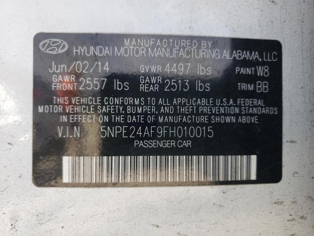 Photo 9 VIN: 5NPE24AF9FH010015 - HYUNDAI SONATA SE 