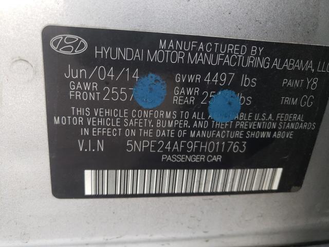 Photo 9 VIN: 5NPE24AF9FH011763 - HYUNDAI SONATA SE 