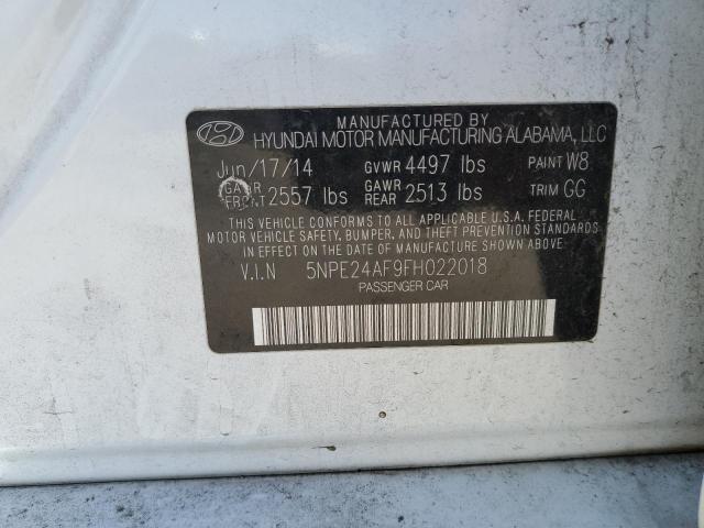 Photo 11 VIN: 5NPE24AF9FH022018 - HYUNDAI SONATA SE 