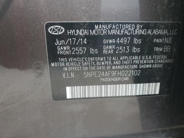 Photo 11 VIN: 5NPE24AF9FH022102 - HYUNDAI SONATA 