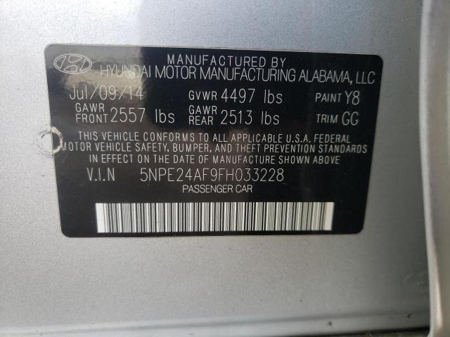 Photo 11 VIN: 5NPE24AF9FH033228 - HYUNDAI SONATA SE 