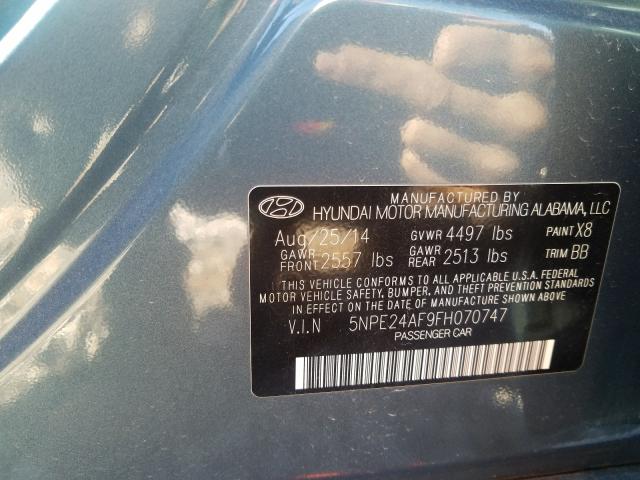 Photo 9 VIN: 5NPE24AF9FH070747 - HYUNDAI SONATA SE 