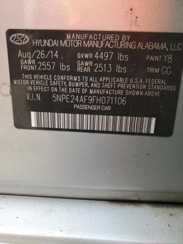 Photo 11 VIN: 5NPE24AF9FH071106 - HYUNDAI SONATA 