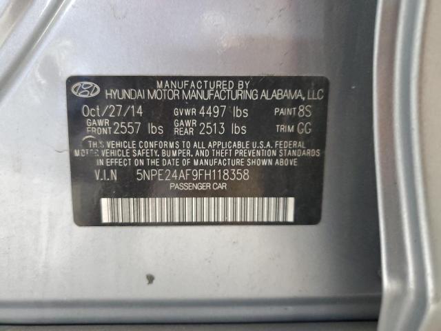 Photo 11 VIN: 5NPE24AF9FH118358 - HYUNDAI SONATA 