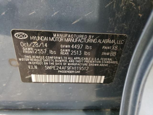 Photo 9 VIN: 5NPE24AF9FH119512 - HYUNDAI SONATA SE 