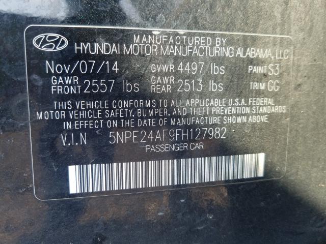 Photo 9 VIN: 5NPE24AF9FH127982 - HYUNDAI SONATA SE 