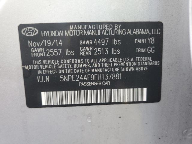 Photo 11 VIN: 5NPE24AF9FH137881 - HYUNDAI SONATA 