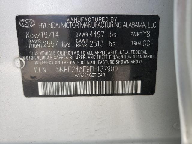 Photo 9 VIN: 5NPE24AF9FH137900 - HYUNDAI SONATA SE 