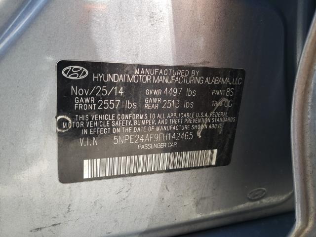 Photo 9 VIN: 5NPE24AF9FH142465 - HYUNDAI SONATA SE 