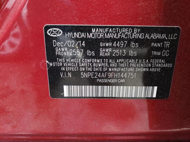 Photo 11 VIN: 5NPE24AF9FH144751 - HYUNDAI SONATA SE 