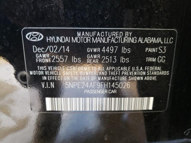 Photo 9 VIN: 5NPE24AF9FH145026 - HYUNDAI SONATA SE 