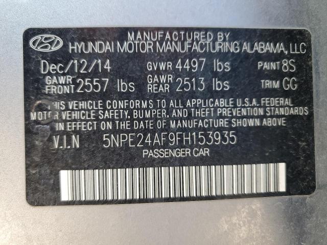 Photo 11 VIN: 5NPE24AF9FH153935 - HYUNDAI SONATA SE 