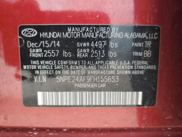 Photo 11 VIN: 5NPE24AF9FH155653 - HYUNDAI SONATA 