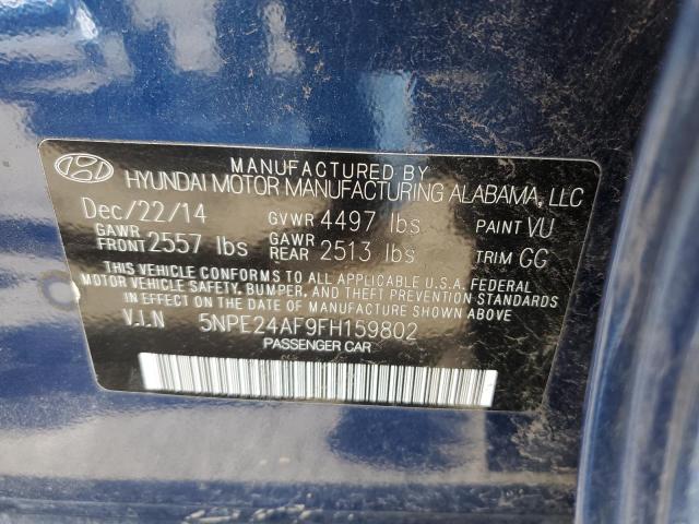 Photo 11 VIN: 5NPE24AF9FH159802 - HYUNDAI SONATA SE 