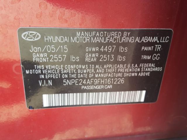 Photo 9 VIN: 5NPE24AF9FH161226 - HYUNDAI SONATA SE 