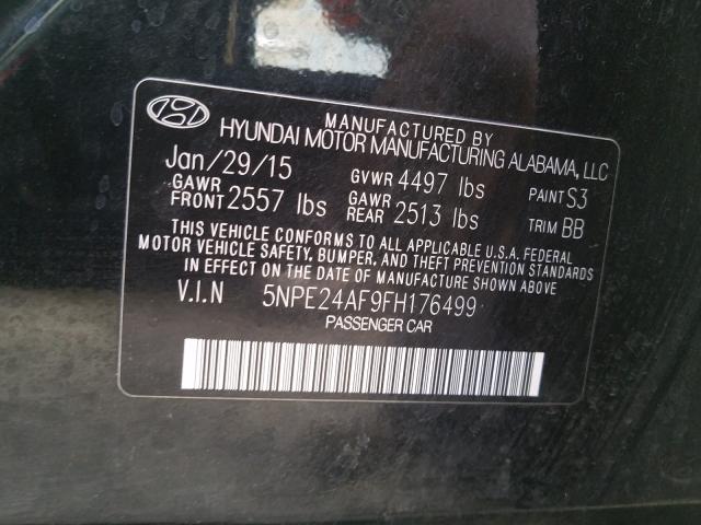 Photo 9 VIN: 5NPE24AF9FH176499 - HYUNDAI SONATA SE 