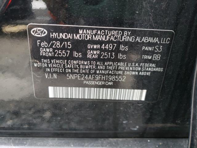 Photo 9 VIN: 5NPE24AF9FH198552 - HYUNDAI SONATA SE 