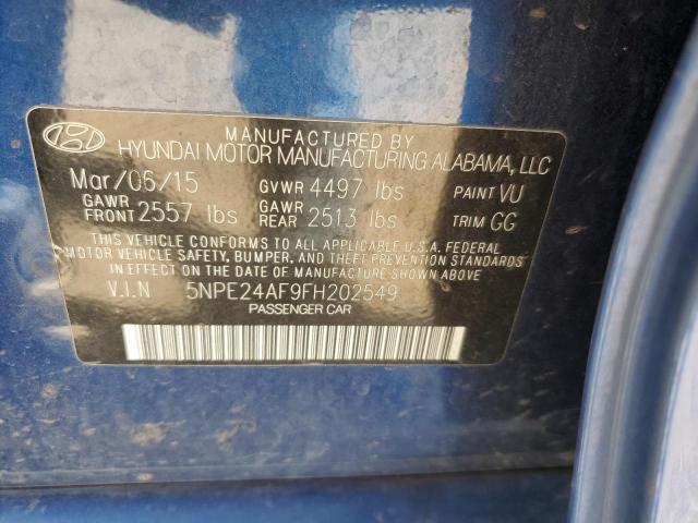 Photo 11 VIN: 5NPE24AF9FH202549 - HYUNDAI SONATA SE 