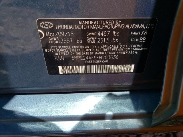 Photo 11 VIN: 5NPE24AF9FH203636 - HYUNDAI SONATA SE 