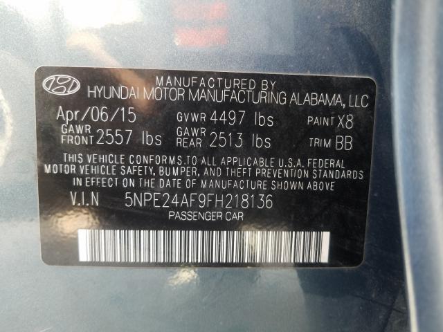 Photo 9 VIN: 5NPE24AF9FH218136 - HYUNDAI SONATA SE 