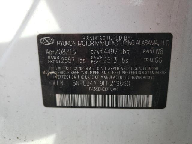 Photo 9 VIN: 5NPE24AF9FH219660 - HYUNDAI SONATA SE 