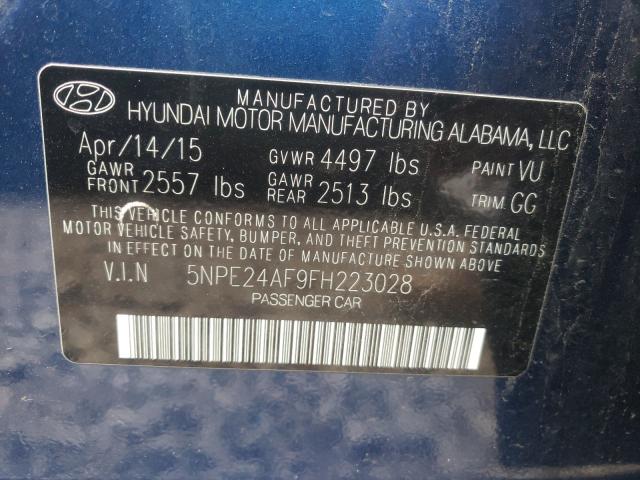 Photo 9 VIN: 5NPE24AF9FH223028 - HYUNDAI SONATA SE 