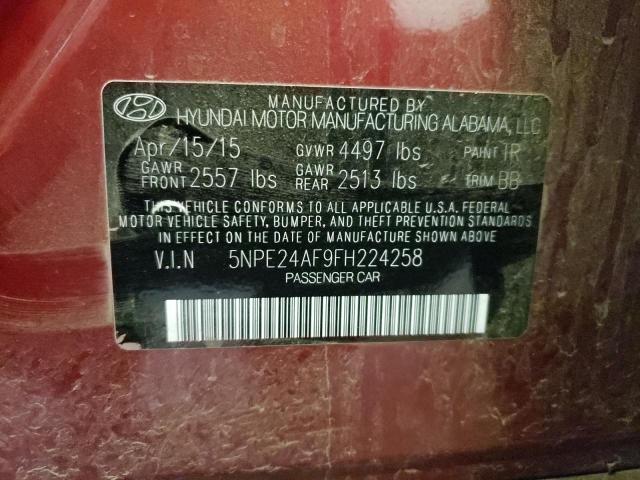 Photo 11 VIN: 5NPE24AF9FH224258 - HYUNDAI SONATA SE 