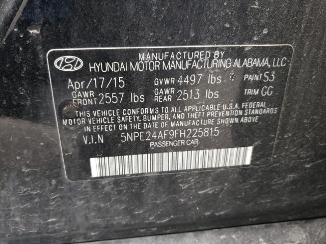 Photo 9 VIN: 5NPE24AF9FH225815 - HYUNDAI SONATA SE 