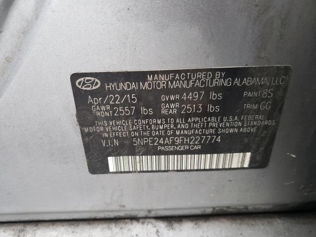 Photo 11 VIN: 5NPE24AF9FH227774 - HYUNDAI SONATA 