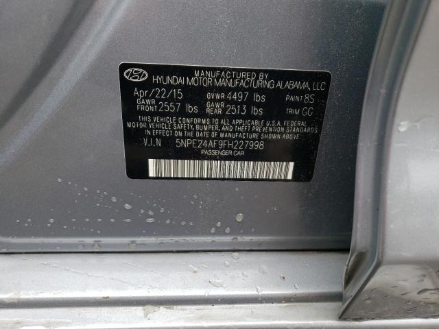 Photo 9 VIN: 5NPE24AF9FH227998 - HYUNDAI SONATA SE 