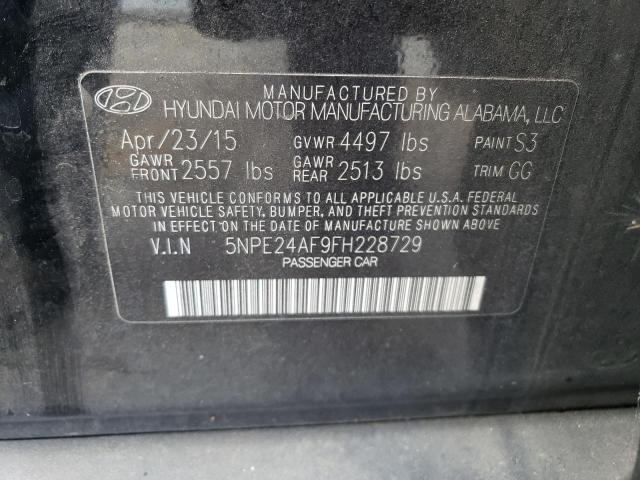 Photo 12 VIN: 5NPE24AF9FH228729 - HYUNDAI SONATA SE 