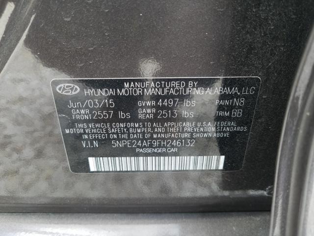 Photo 9 VIN: 5NPE24AF9FH246132 - HYUNDAI SONATA SE 