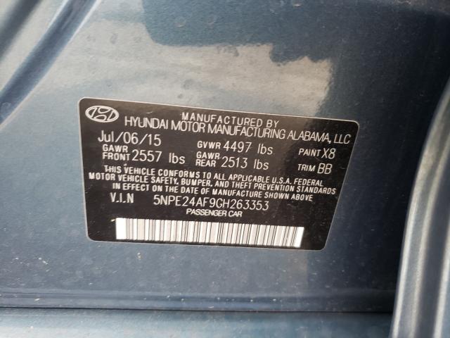 Photo 9 VIN: 5NPE24AF9GH263353 - HYUNDAI SONATA SE 