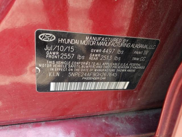 Photo 11 VIN: 5NPE24AF9GH267645 - HYUNDAI SONATA SE 