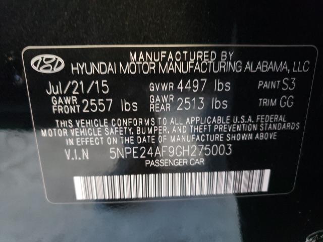 Photo 9 VIN: 5NPE24AF9GH275003 - HYUNDAI SONATA SE 