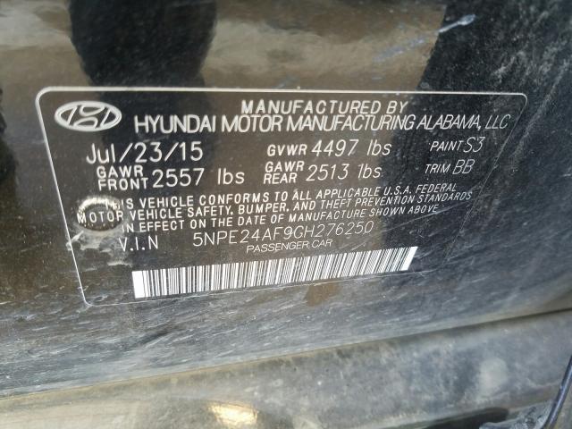 Photo 9 VIN: 5NPE24AF9GH276250 - HYUNDAI SONATA SE 