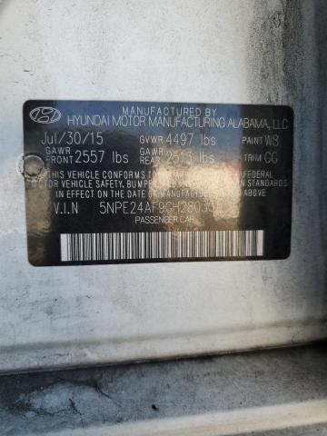 Photo 11 VIN: 5NPE24AF9GH280301 - HYUNDAI SONATA SE 