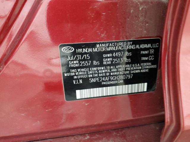 Photo 12 VIN: 5NPE24AF9GH280797 - HYUNDAI SONATA SE 