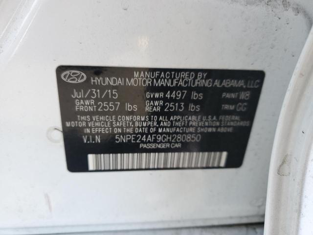 Photo 11 VIN: 5NPE24AF9GH280850 - HYUNDAI SONATA SE 