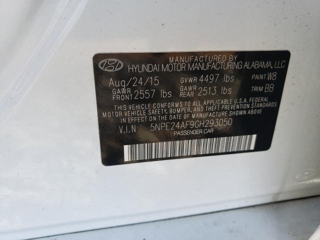 Photo 9 VIN: 5NPE24AF9GH293050 - HYUNDAI SONATA SE 