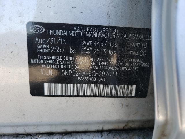 Photo 9 VIN: 5NPE24AF9GH297034 - HYUNDAI SONATA SE 