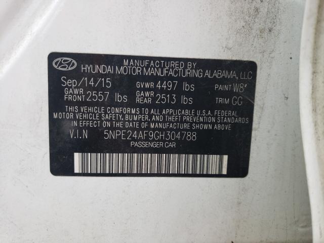 Photo 9 VIN: 5NPE24AF9GH304788 - HYUNDAI SONATA SE 